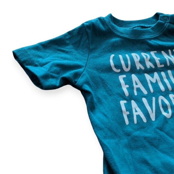 GARANIMALS Teal Current Family Favorite One Piece Bodysuit 24 Months - Picture 2 of 6